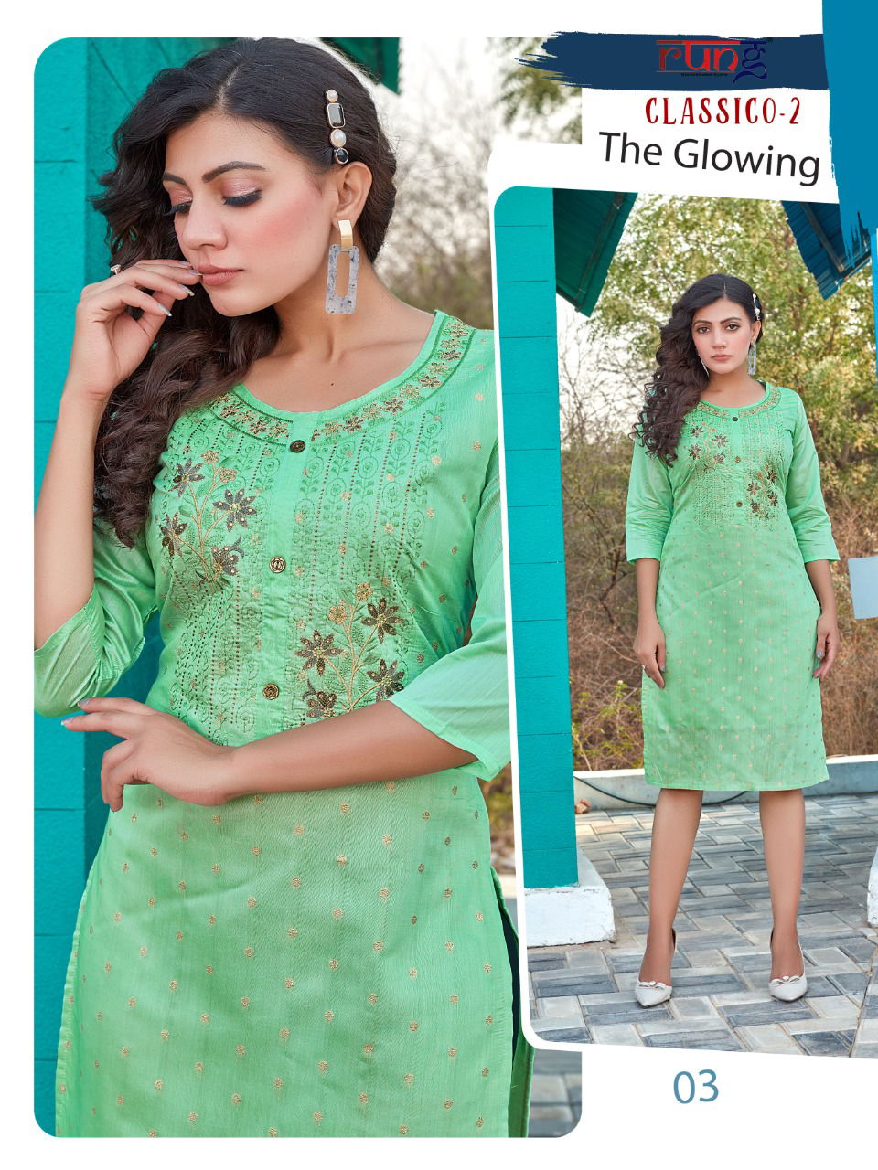 Rung Classico 2 New Fancy Wear Designer Kurti Collection
